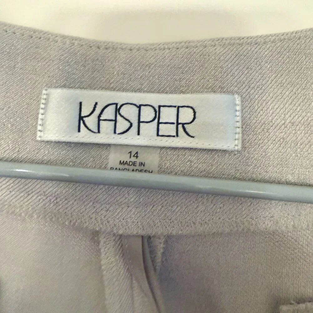ECU - Size 14P - Kasper Tan Suit Pants Straight Leg - Picture 2 of 3